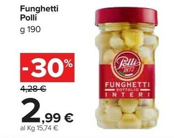 Carrefour Market Polli Funghetti Sottolio Interi 190 G(ml) offerta
