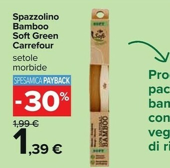 Carrefour Spazzolino Bamboo Soft Green