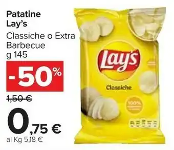 Carrefour Market Lays Patatine Classiche O Extra offerta