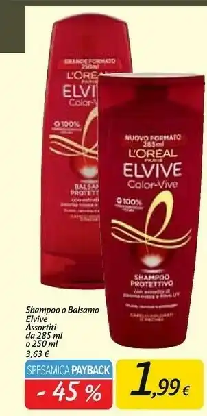 Carrefour Market L'Oreal Paris Elvive Shampoo Protettivo 285 Ml offerta