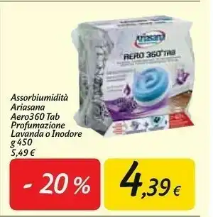 Ariasana Assorbiumidità Aero360 Tab Profumazione Lavanda 450 G