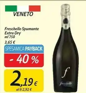 Carrefour Market Freschello Spumante Extra Dry Ml 750 offerta