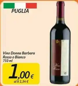 Carrefour Market Donna Barbara Vino Rosso 750 Ml offerta