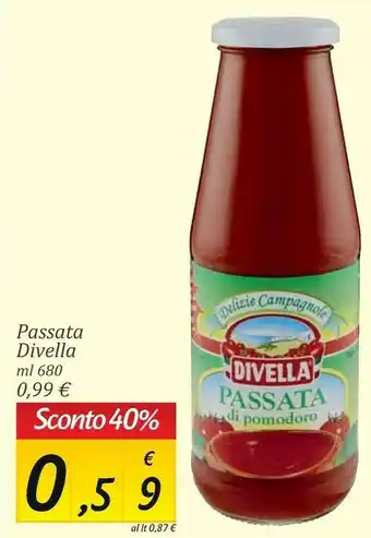 Carrefour Market Divella Passata Di Pomodoro 680 G(ml) offerta