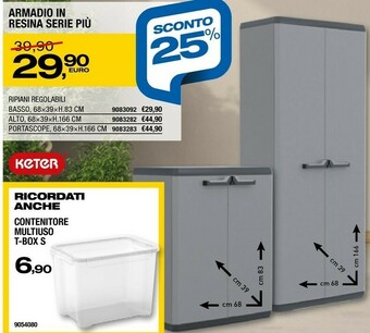 Bricofer Keter Armadio In Resina Serie Piu offerta