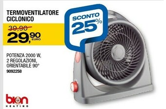 Bricofer Bion Termoventilatore Ciclonico offerta