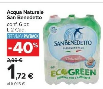 Carrefour Market San Benedetto Acqua Naturale offerta