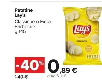 Carrefour Market Lay's Patatine Classiche 145 G(ml) offerta