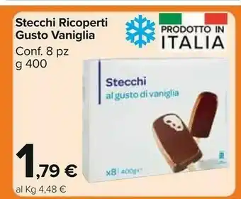 Carrefour Market Stecchi Ricoperti Gusto Vaniglia offerta