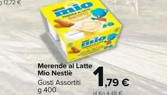 Carrefour Market Nestlè Merende Al Latte Mio offerta