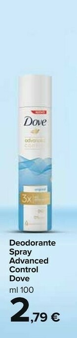Carrefour Market Dove Deodorante Spray Advanced Control offerta