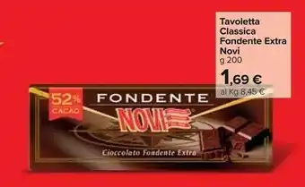 Carrefour Market Novi Cioccolato Fondente Extra 200 G(ml) offerta