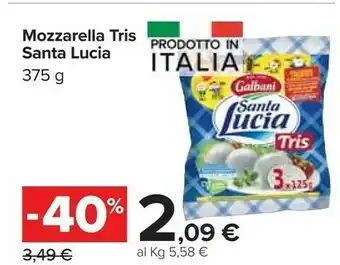Carrefour Market Galbani Santa Lucia Mozzarella offerta