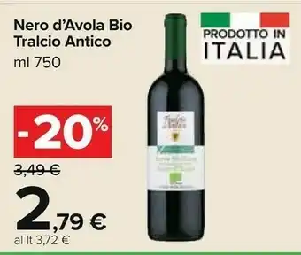 Tralcio antico Nero D'avola Bio