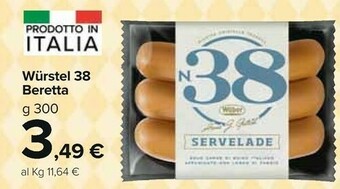 Carrefour Market Beretta Wurstel 38 offerta