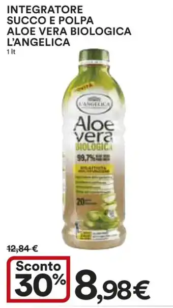 Ipercoop INTEGRATORE SUCCO E POLPA ALOE VERA BIOLOGICA L'ANGELICA 1 lt offerta