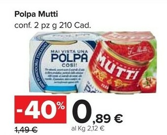 Carrefour Market Mutti Polpa offerta