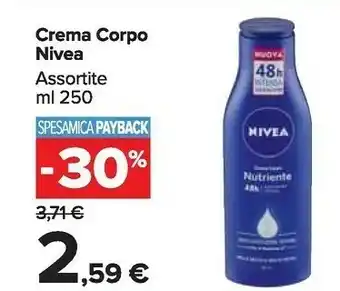 Carrefour Market Nivea 80301 Lozione Per Il Corpo 250 Ml Donne Idratante, Nutriente, Levigante, Setificante offerta
