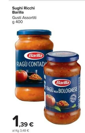 Carrefour Market Barilla Ragù Alla Bolognese 400 G(ml) offerta
