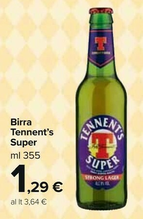 Carrefour Market Tennent's Birra Super offerta