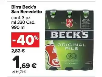 Carrefour Market Beck's - Birra 330 G(ml) offerta