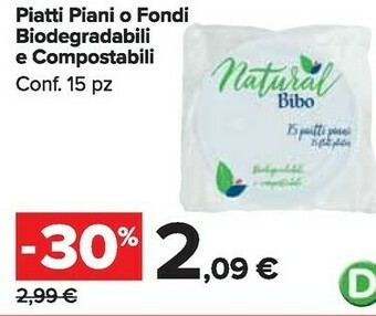 Carrefour Market Piatti Piani O Fondi Biodegradabili E Compostabili offerta