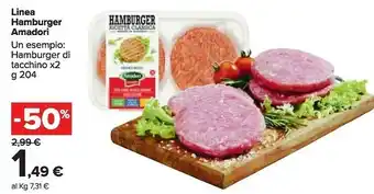 Carrefour Market Amadori Linea Hamburger offerta