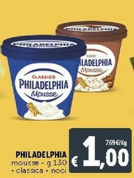 Deco Supermercati Mondelez Philadelphia Sensations Mousse Classico 130 G(ml) offerta