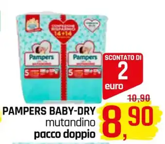 Famila Superstore PAMPERS BABY-DRY mutandino pacco doppio offerta