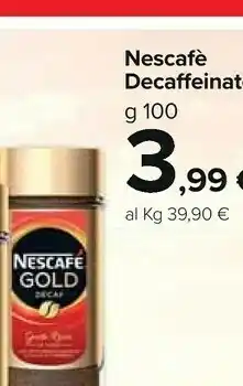 Carrefour Nescafé Nescafe Decaffeinato offerta