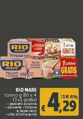 Deco Supermercati Rio Mare Tonno Rio mare offerta