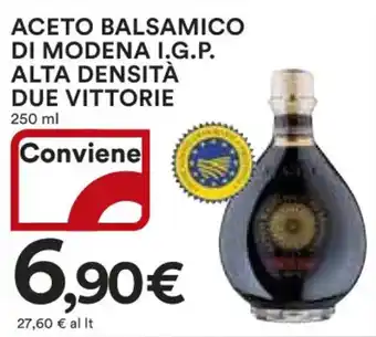 Ipercoop ACETO BALSAMICO DI MODENA I.G.P. ALTA DENSITÀ DUE VITTORIE 250 ml offerta