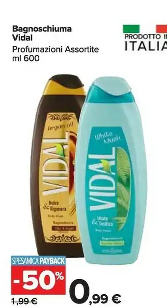 Carrefour Vidal Bagnoschiuma offerta