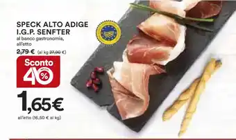Ipercoop SPECK ALTO ADIGE I.G.P. SENFTER offerta