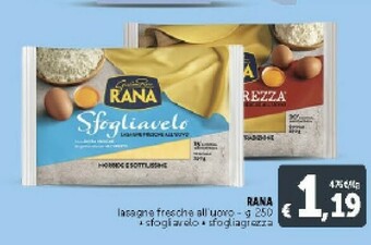 Deco Supermercati Giovanni Rana - Lasagne Fresche All'Uovo 250 G(ml) offerta
