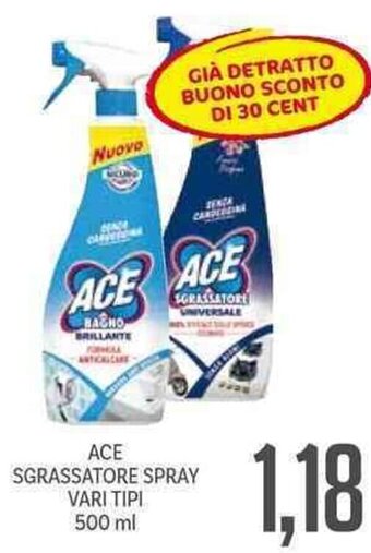 Supermercati Piccolo Ace Sgrassatore Spray Vari Tipi 500 ml offerta