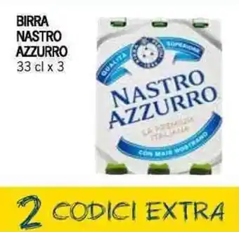 Supermercati Piccolo Birra Nastro Azzurro 33 cl x 3 offerta