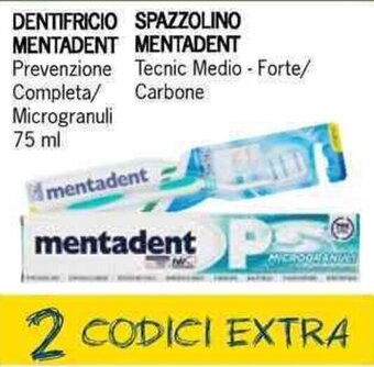 Supermercati Piccolo Mentadent Dentifricio Prevenzione Completa/Microgranuli 75 ml offerta