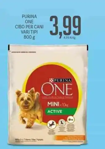 Supermercati Piccolo Purina One Cibo Per Cani Vari Tipi 800 g offerta
