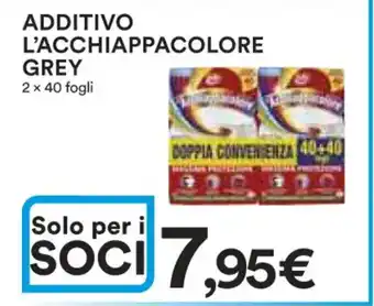 Ipercoop ADDITIVO L'ACCHIAPPACOLORE GREY 2 x 40 fogli offerta
