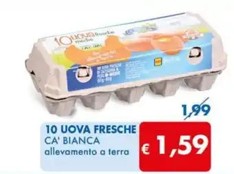 MD Discount 10 UOVA FRESCHE CA' BIANCA allevamento a terra offerta