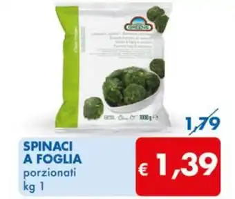 MD Discount SPINACI A FOGLIA porzionati kg 1 offerta