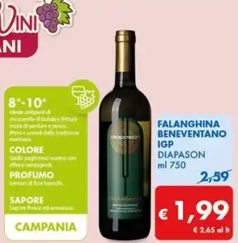 FALANGHINA BENEVENTANO IGP DIAPASON ml 750