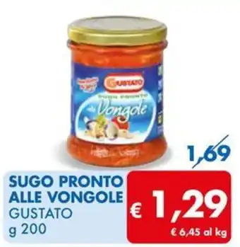 MD Discount SUGO PRONTO ALLE VONGOLE GUSTATO g 200 offerta