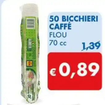 MD Discount 50 BICCHIERI CAFFÉ FLOU 70 cc offerta