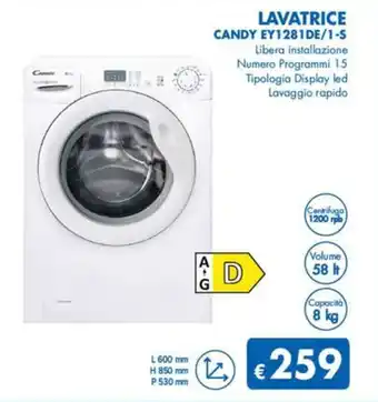 MD Discount LAVATRICE CANDY EY1281DE/1-S offerta
