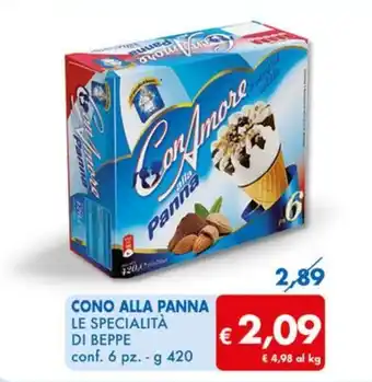 MD Discount CONO ALLA PANNA LE SPECIALITÀ DI BEPPE conf. 6 pz. - g 420 offerta