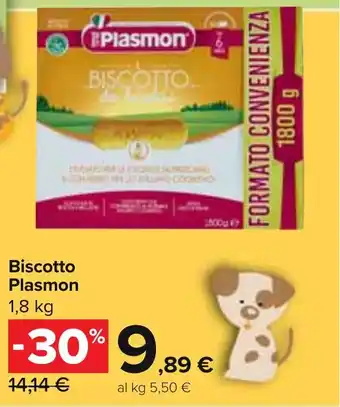 Carrefour Biscotto Plasmon 1,8 kg offerta