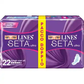 Qui Discount LINES SETA ULTRA CON ALI PACCO CONVENIENZA ASSORTITI offerta