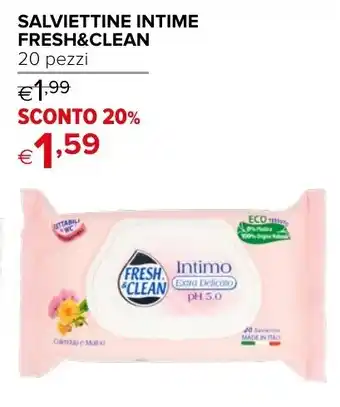 Iperal SALVIETTINE INTIME FRESH&CLEAN 20 pezzi offerta
